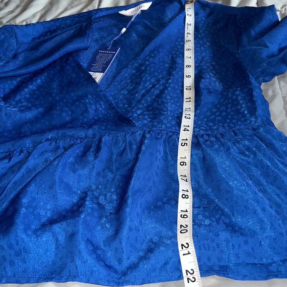 Small Popsugar Blue Patterned Blouse. - Picture 6 of 9